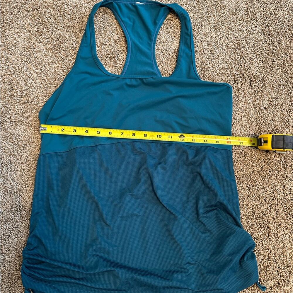 Fabletics green side cinch workout top, women’s large - Picture 4 of 6